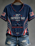 Women's 2026 PATRIOT DAY We Will Never Forget 9 11 September 11 Tee