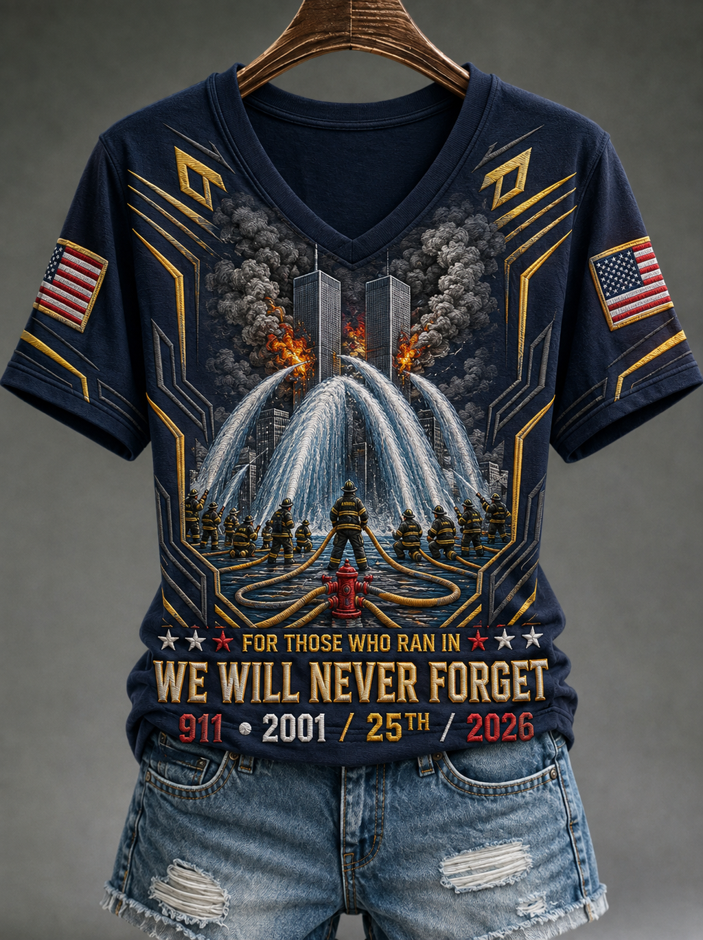 Women's We Will Never Forget 9 11 September 11 T-shirt
