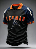 Men's Chicago Football Lover Bear Art Printed Casual Tops