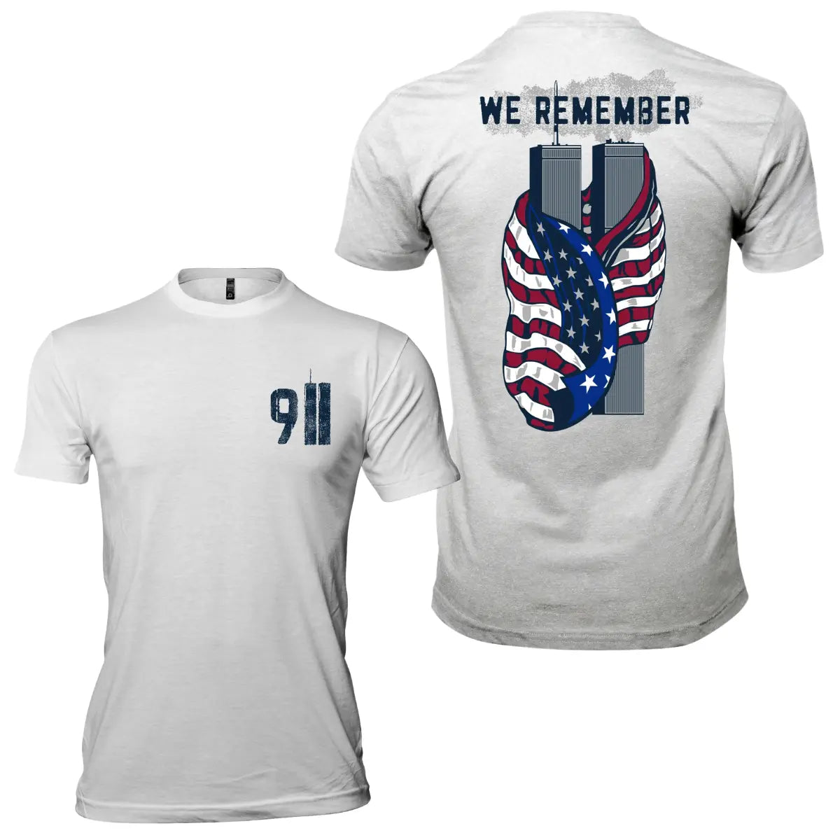 9/11 We Remember Twin Towers Tee - Patriotic Never Forget Shirt