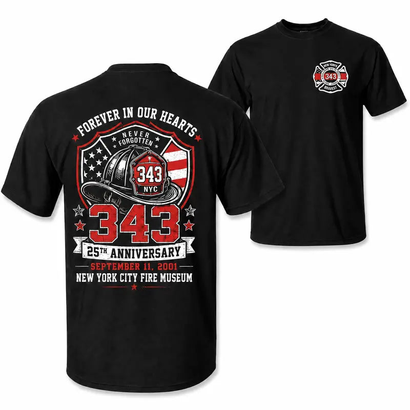 Distressed Shield Flag Print Men Tee