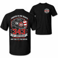 Distressed Shield Flag Print Men Tee