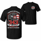 Distressed Shield Flag Print Men Tee