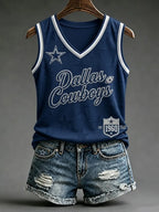 Women's Casual Football Print Tank Top