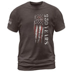 250 Years Vertical Flag T-Shirt – Vintage USA Independence 1776–2026