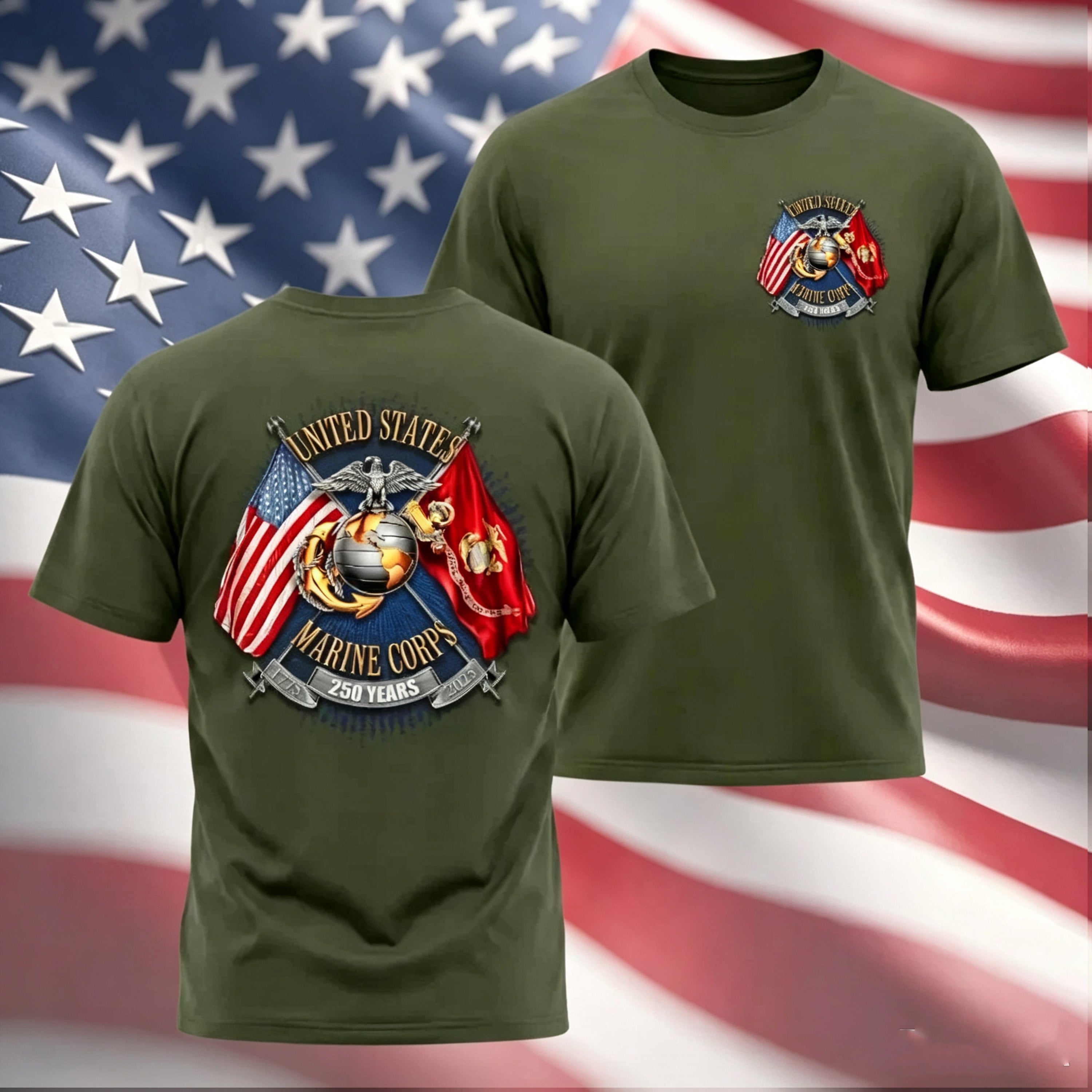United States Marine Corps 250 Years Anniversary Shirt