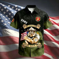 Independent Day U.S. Marine Corps Freedom Chest Pocket Patriotic Shirt
