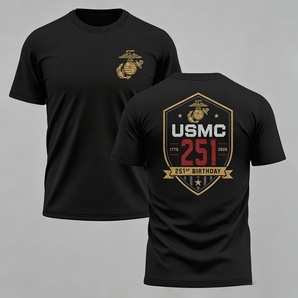 Men's USMC 251st Birthday Short Sleeve T-Shirt