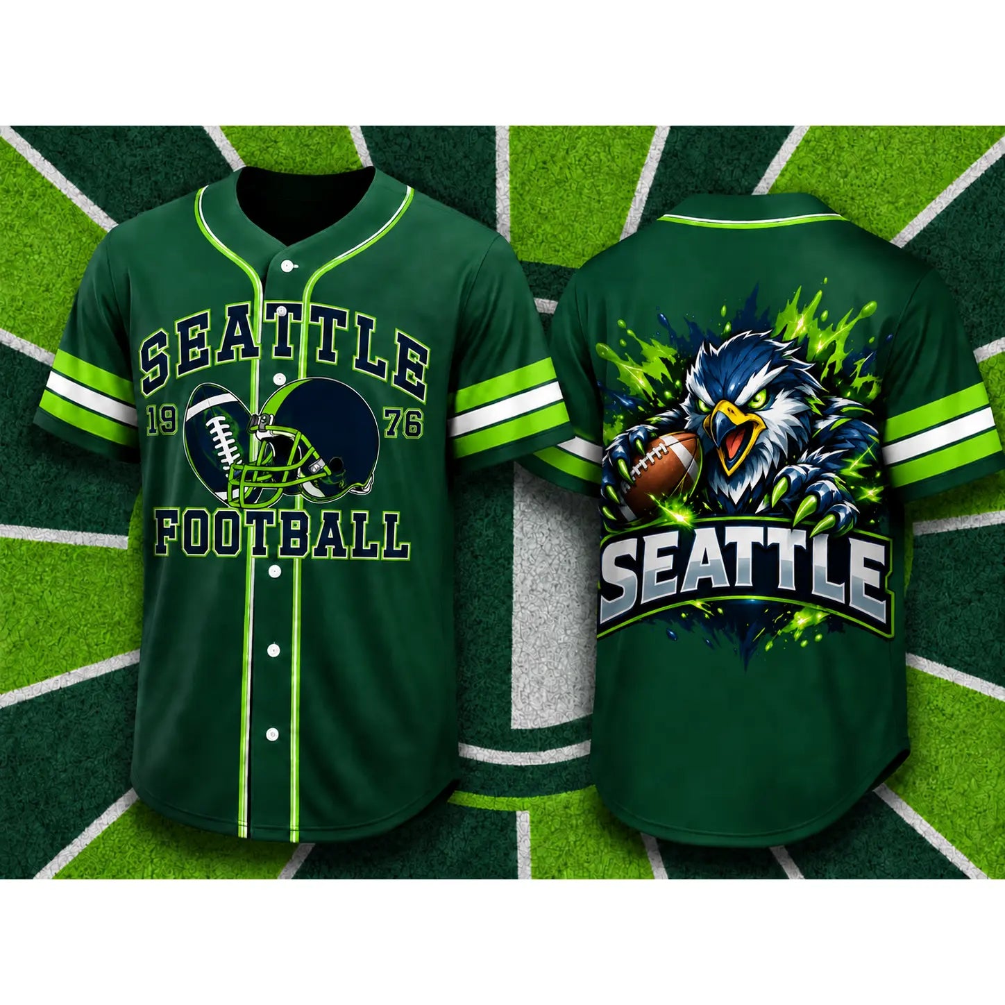 Football Game Day Team Fan Baseball Jersey
