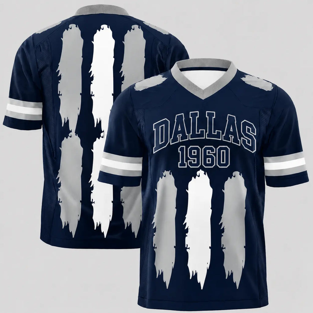 Football Fans V-Neck Jersey for Men Women, Game Day Team Shirt, Quick-Drying Sports Outdoor Jersey, Gifts for Football Lovers - Multiple colors available