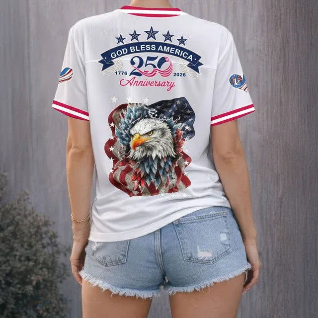 Premium AMC 250th Anniversary V-neck Baseball Jersey HY
