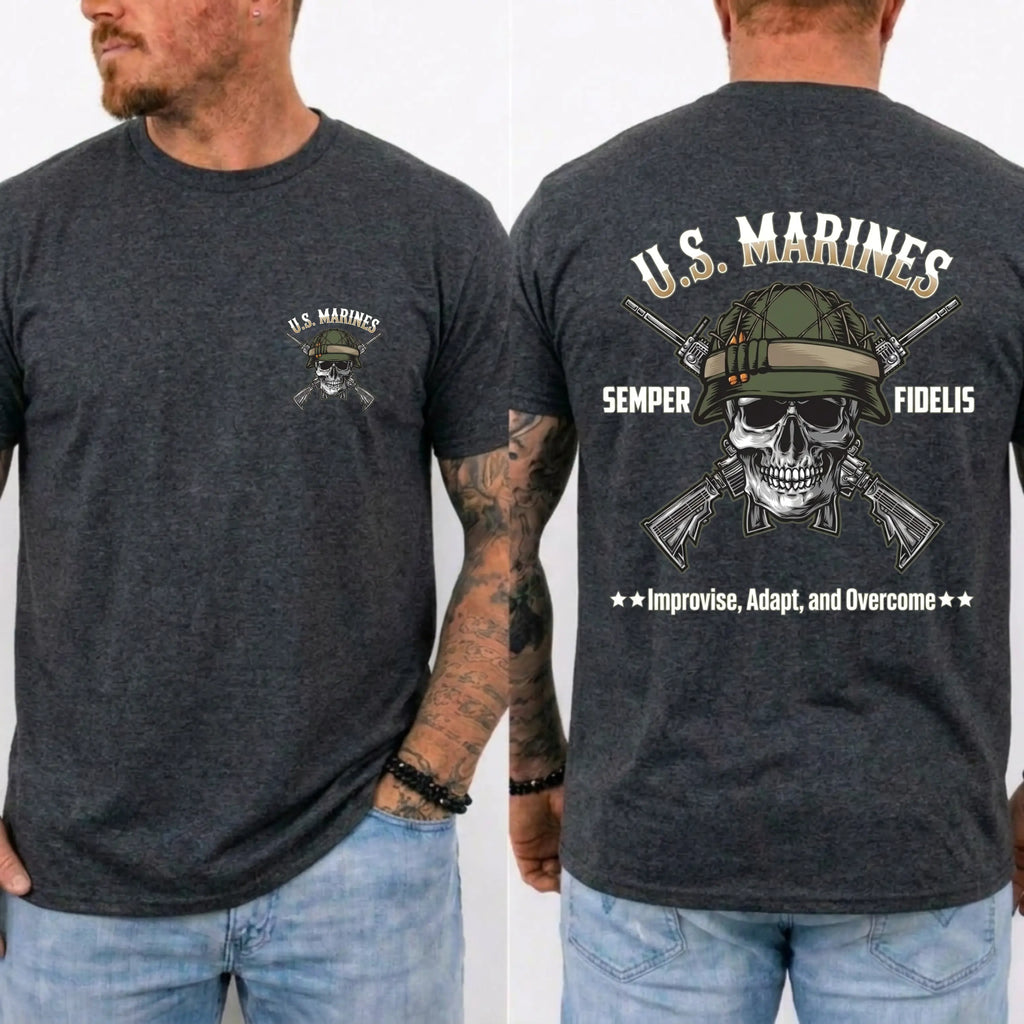 US Marines Skull Rifle T-Shirt