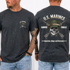 US Marines Skull Rifle T-Shirt