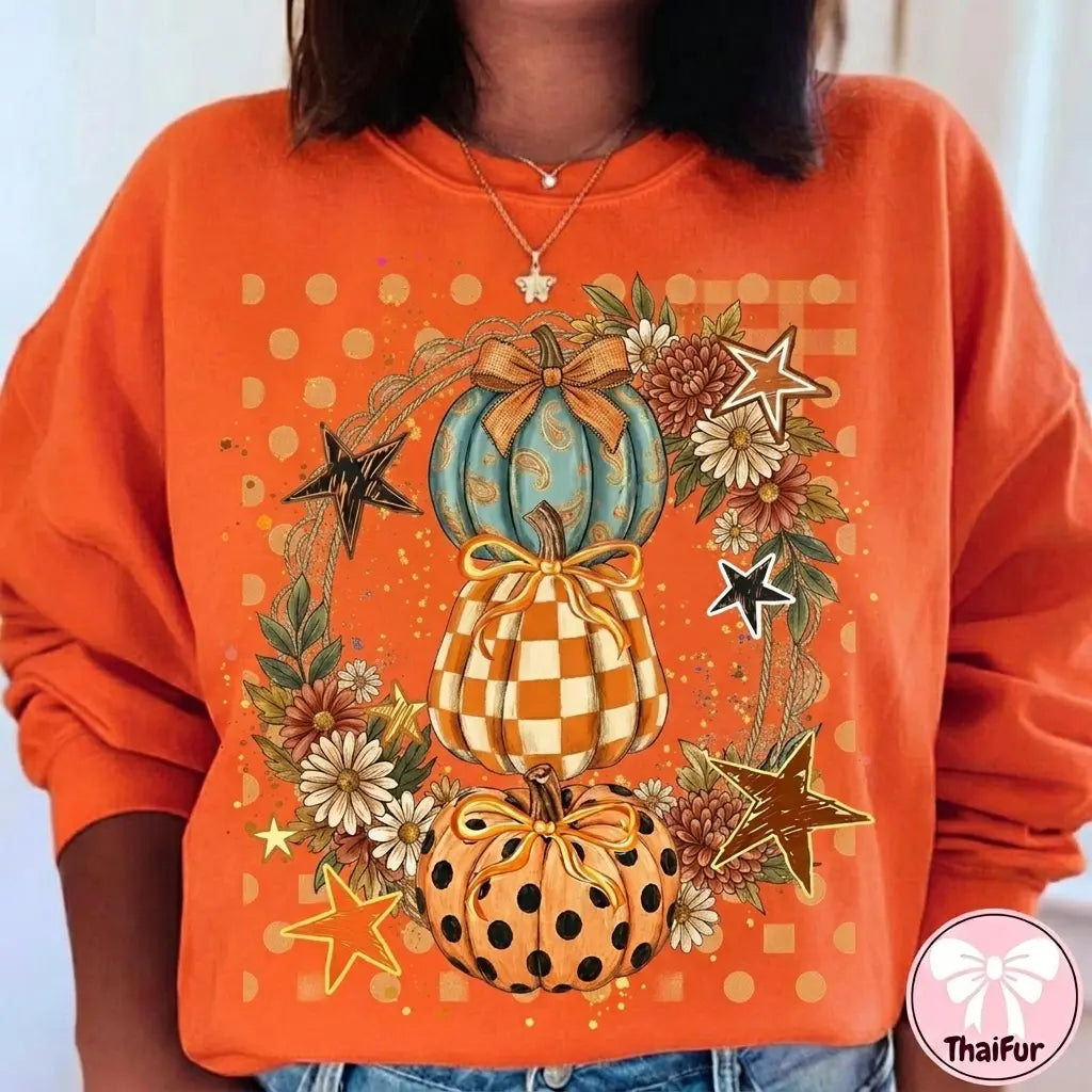 Coquette Pumpkin Fall Sweatshirt