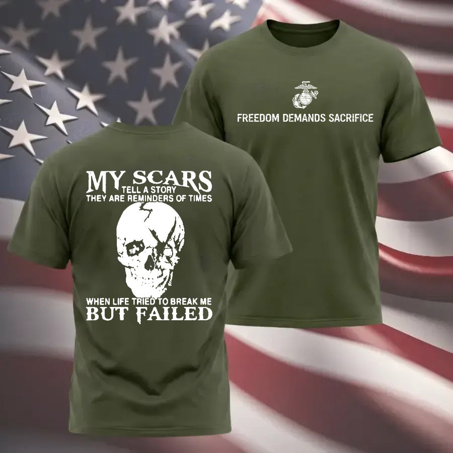 USMC - My Scars Tell A Story T-shirt