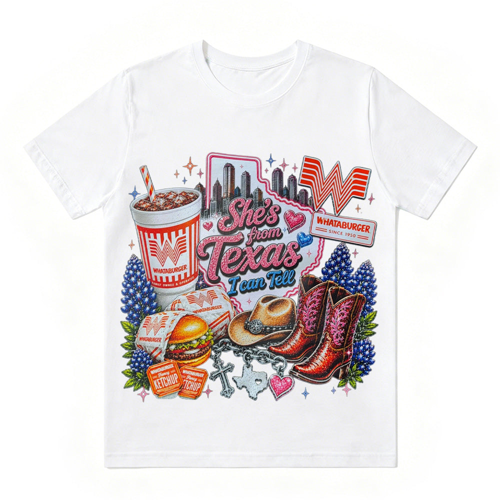 "She's From Texas I Can Tell" Texas T-shirt