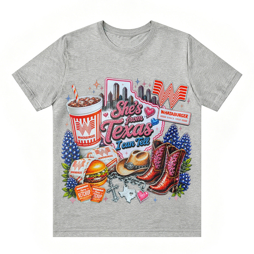 "She's From Texas I Can Tell" Texas T-shirt