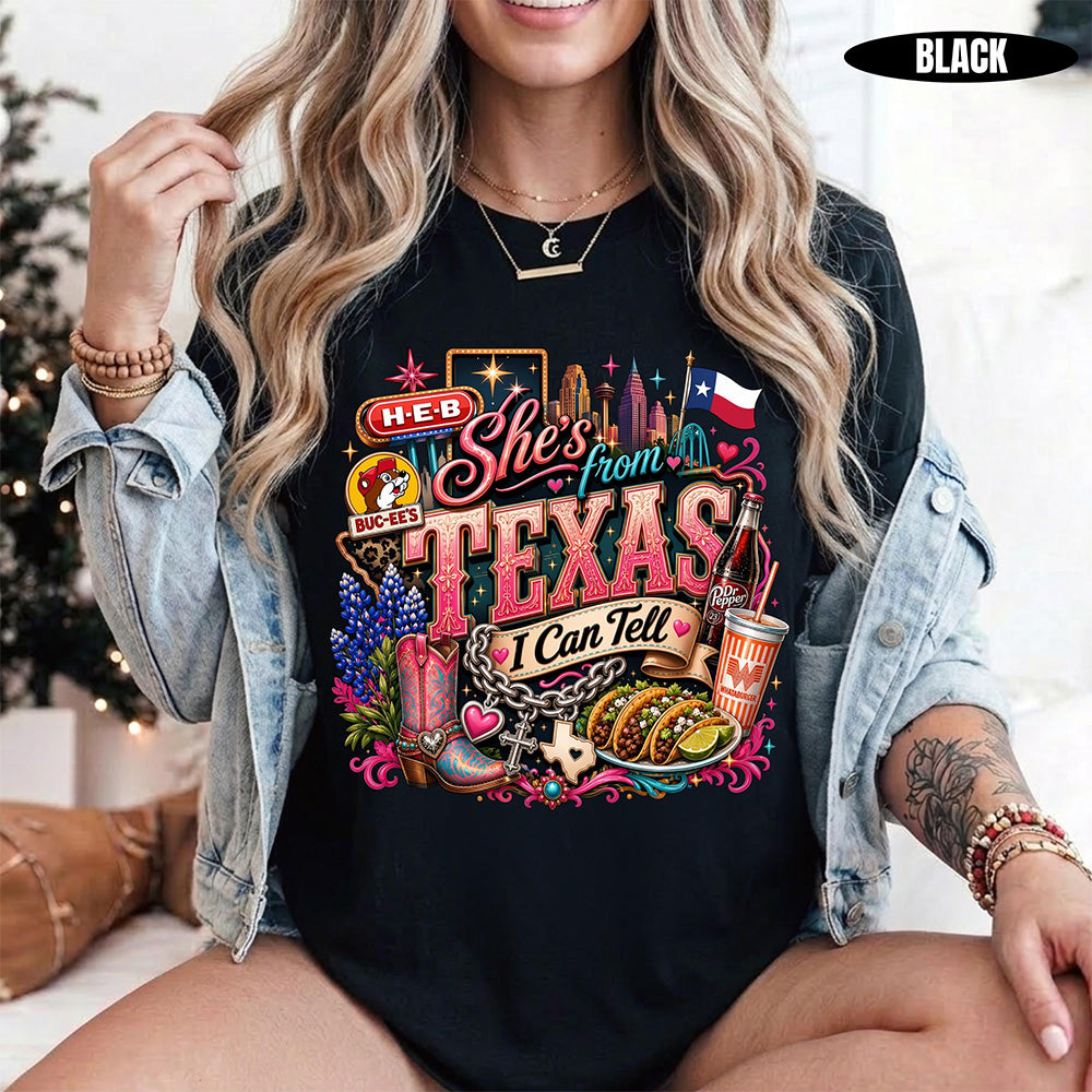 She's From Texas I Can Tell, Southern Belle T-shirt