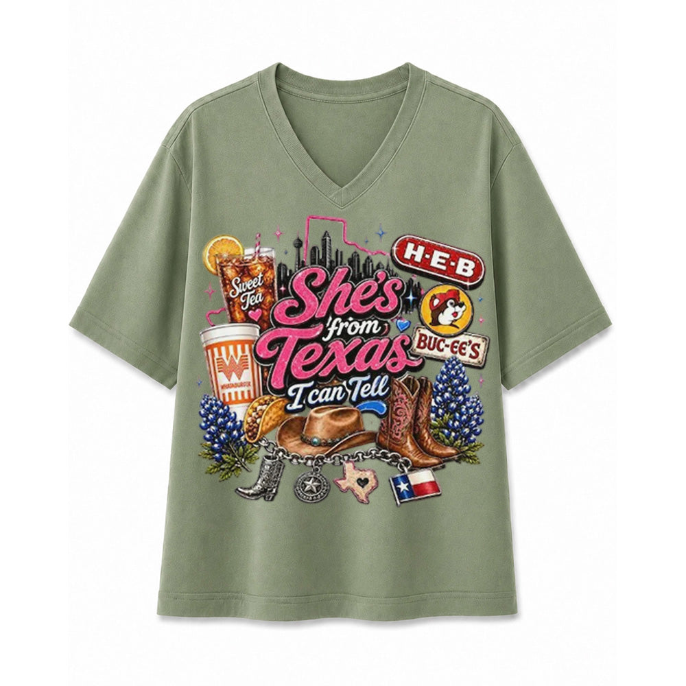 She's From Texas I Can Tell Tee Southern State Pride Gift