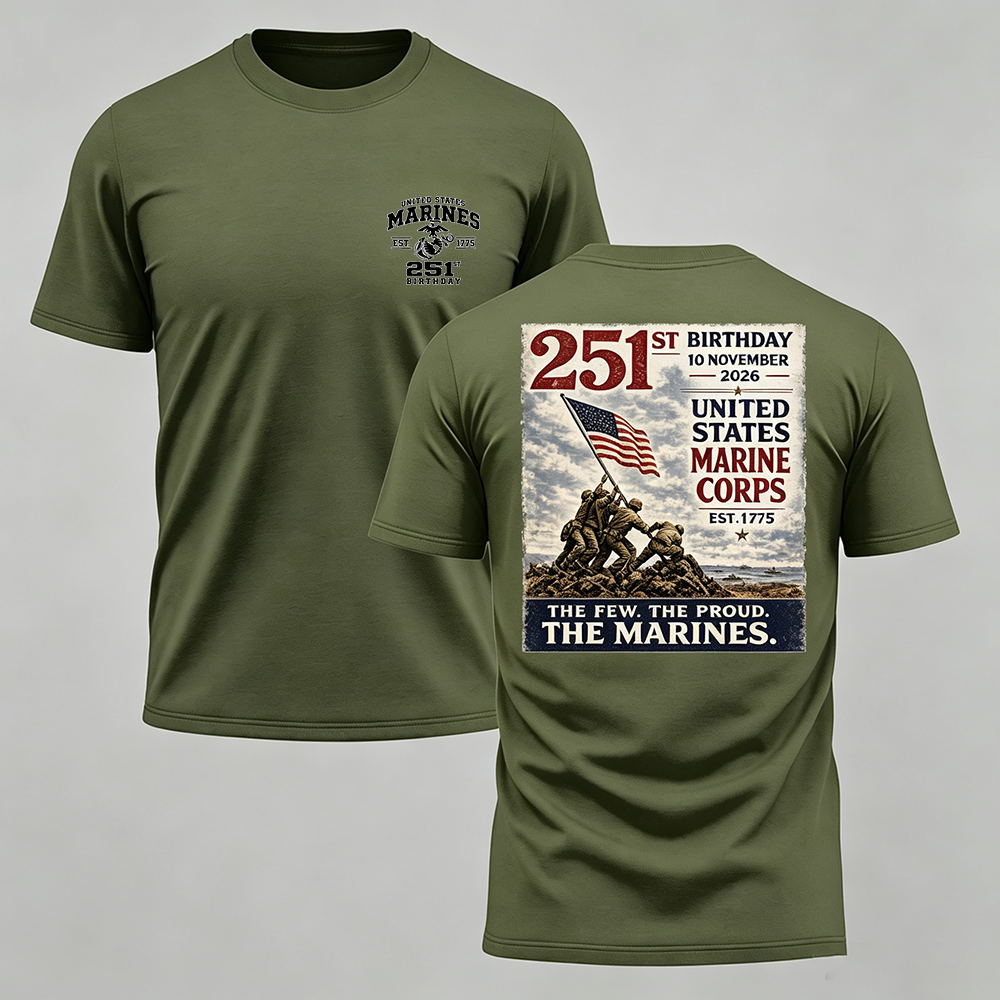 Men's USMC 251st Birthday Short Sleeve T-Shirt