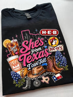 "She's From Texas I Can Tell" Unisex Texas Residents T-shirt