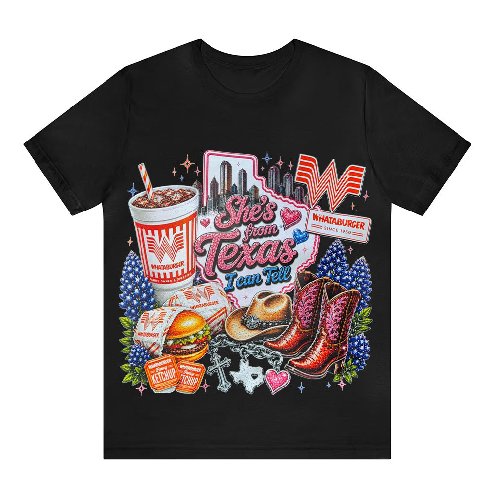 "She's From Texas I Can Tell" Texas T-shirt