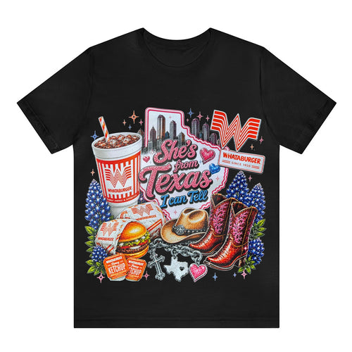 "She's From Texas I Can Tell" Texas T-shirt