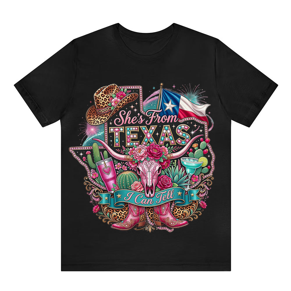 "She's From Texas I Can Tell" Unisex Texas Residents T-shirt