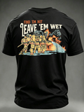 Vintage Firefighter Art Slogan Men Casual Tee