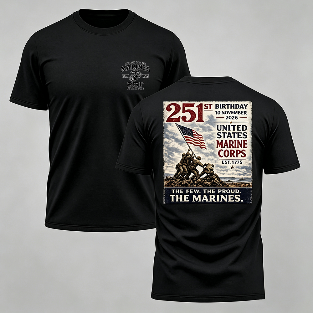 Men's USMC 251st Birthday Short Sleeve T-Shirt
