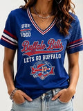 Women's Football Fan V-Neck T-Shirt