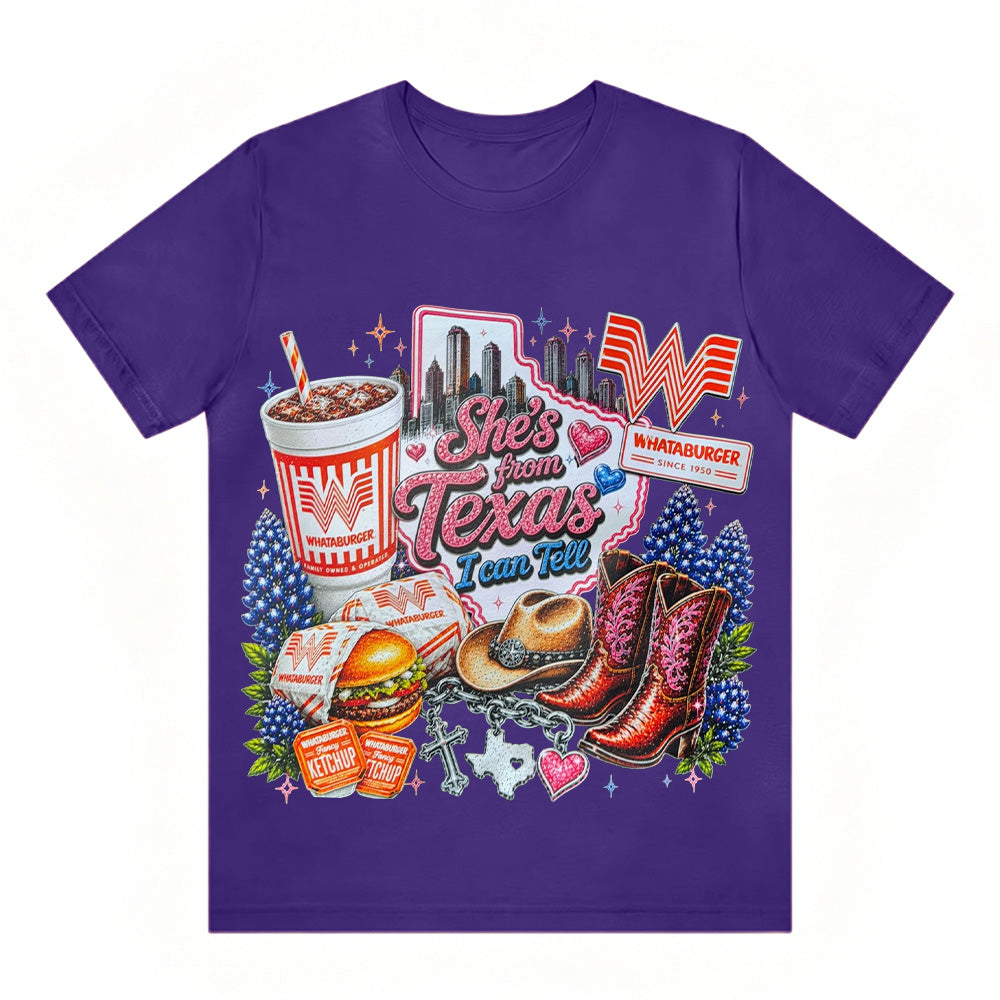 "She's From Texas I Can Tell" Texas T-shirt