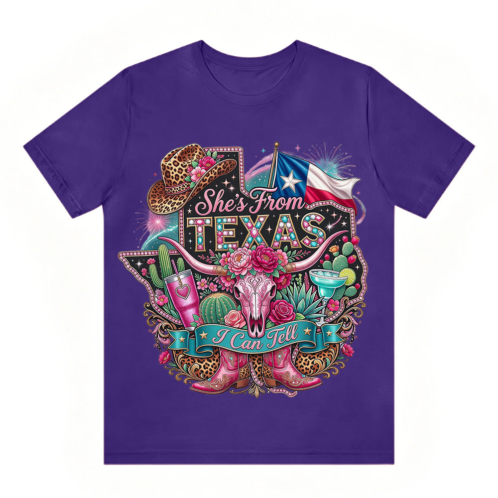 "She's From Texas I Can Tell" Unisex Texas Residents T-shirt