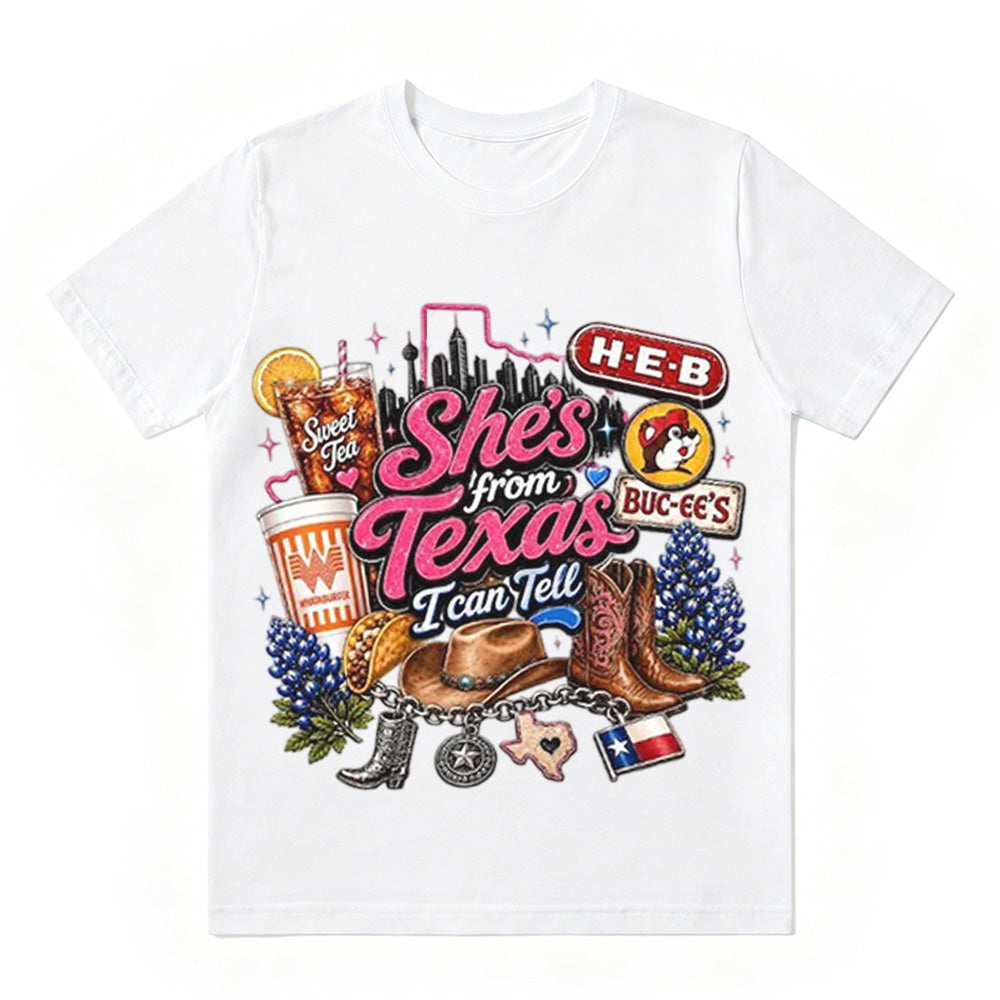 "She's From Texas I Can Tell" Unisex Texas Residents T-shirt