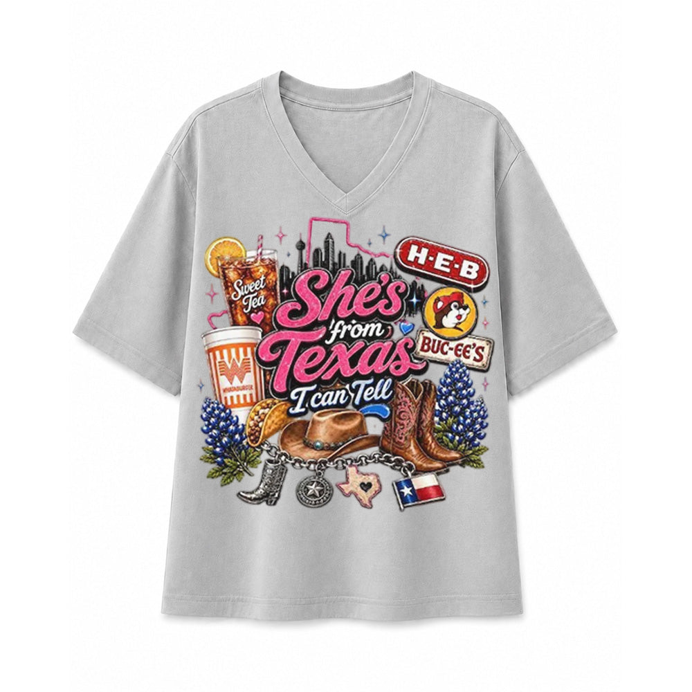 She's From Texas I Can Tell Tee Southern State Pride Gift