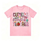 Retro Western Cowgirl Cupid's Favorite Teacher Valentine Tee