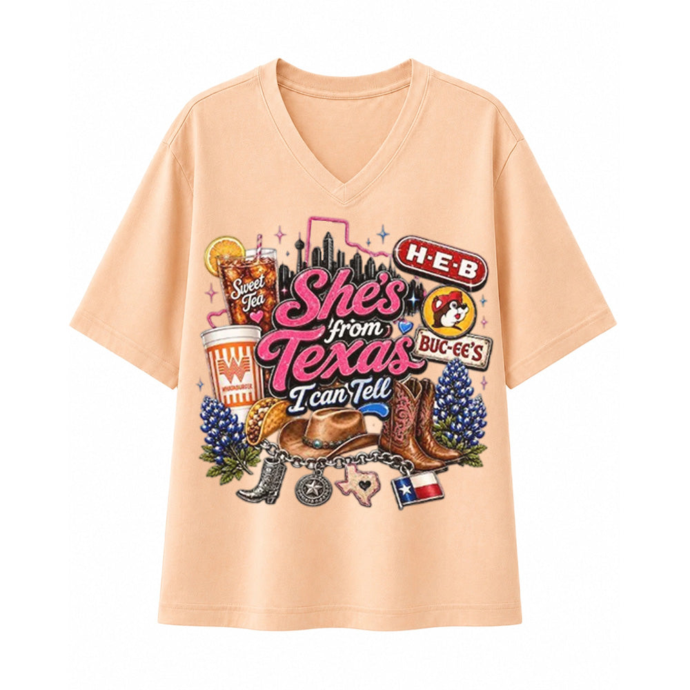 She's From Texas I Can Tell Tee Southern State Pride Gift