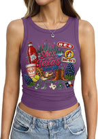 "She's From Texas I Can Tell" Cuffed-sleeve Texas Residents Vest