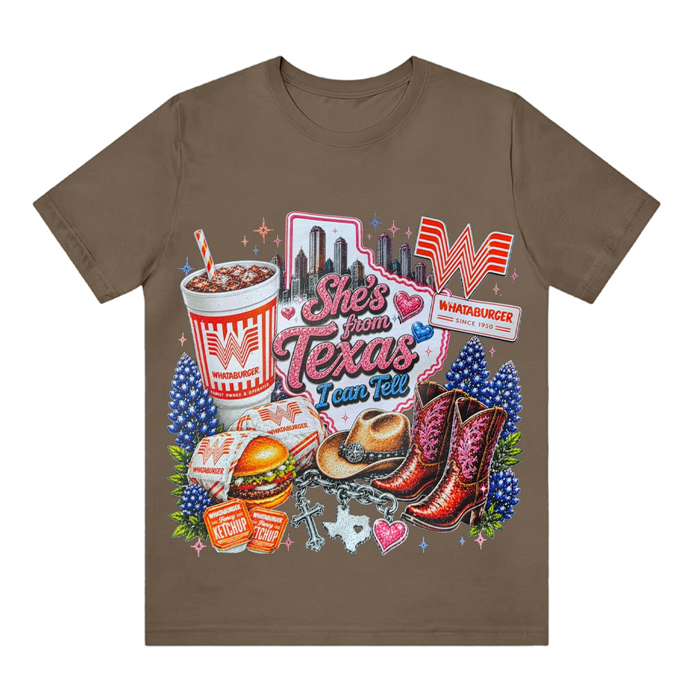 "She's From Texas I Can Tell" Texas T-shirt