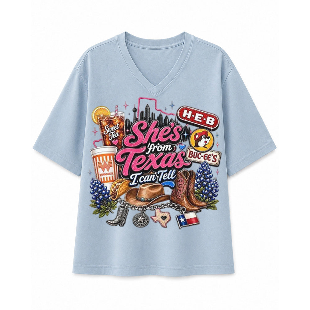 She's From Texas I Can Tell Tee Southern State Pride Gift
