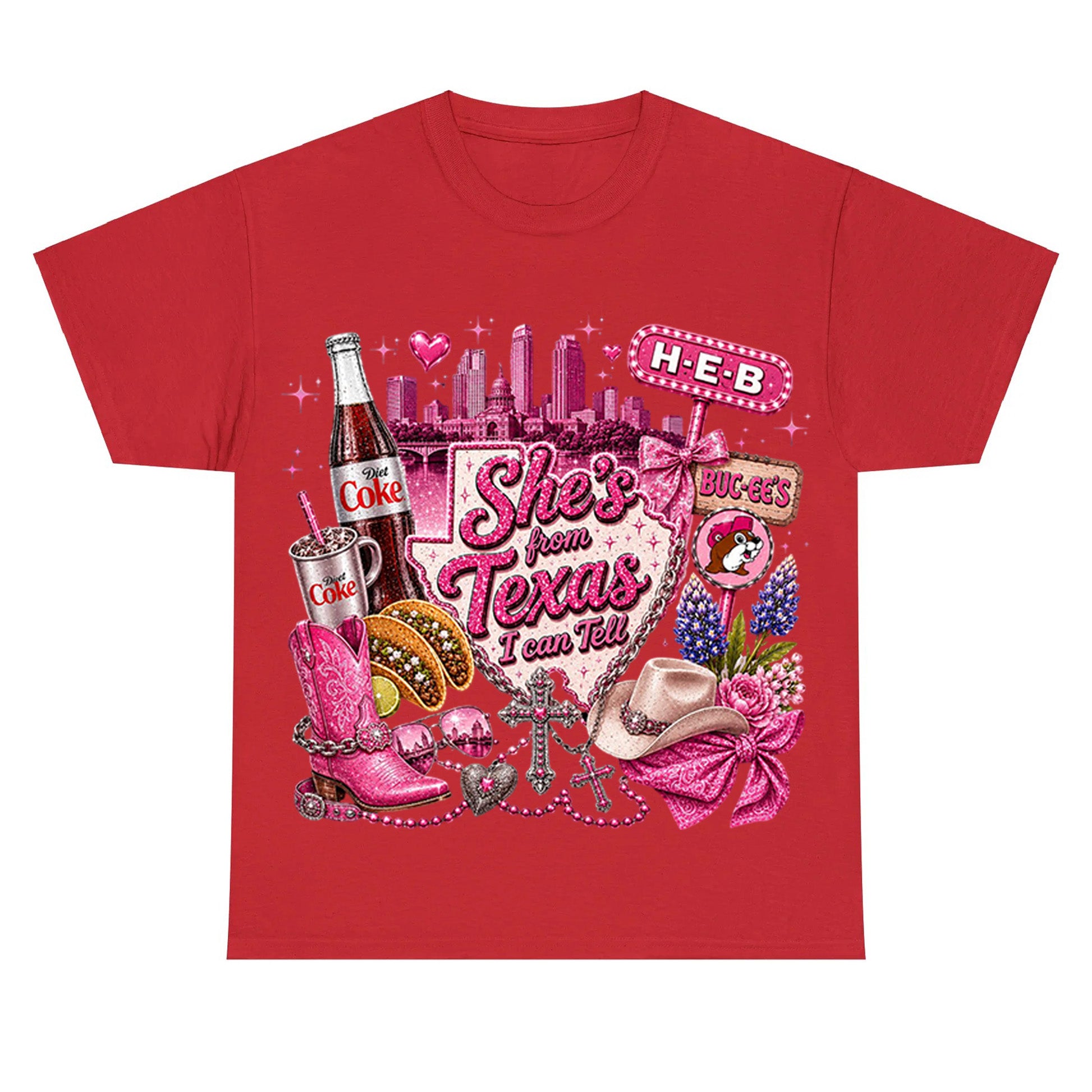 She's From Texas I Can Tell  Western Cowgirl T-shirt Texas Lover Gift