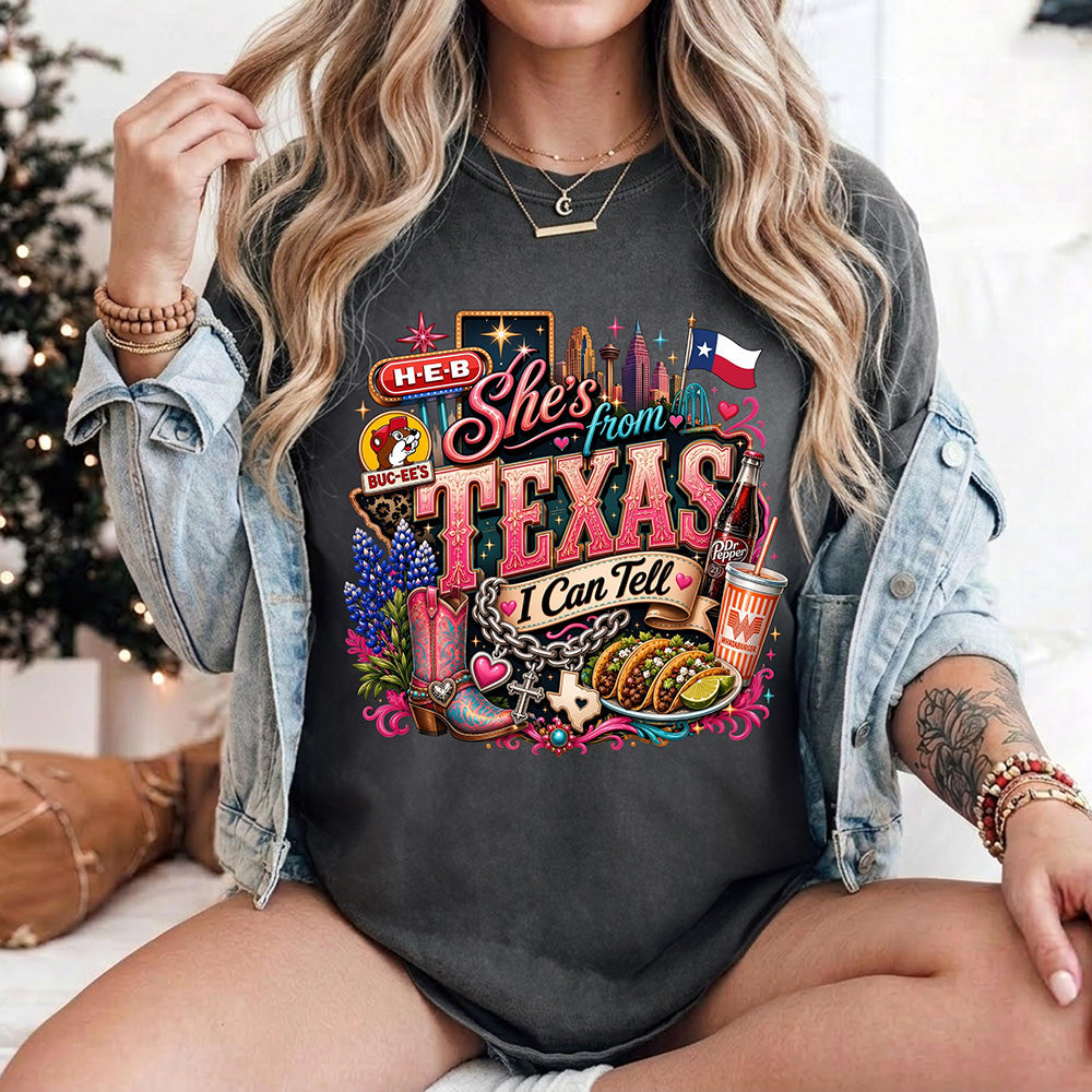 She's From Texas I Can Tell, Southern Belle T-shirt
