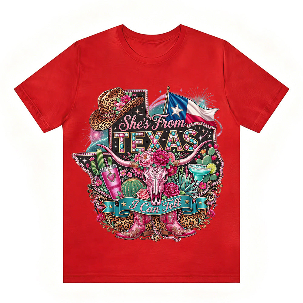 "She's From Texas I Can Tell" Unisex Texas Residents T-shirt