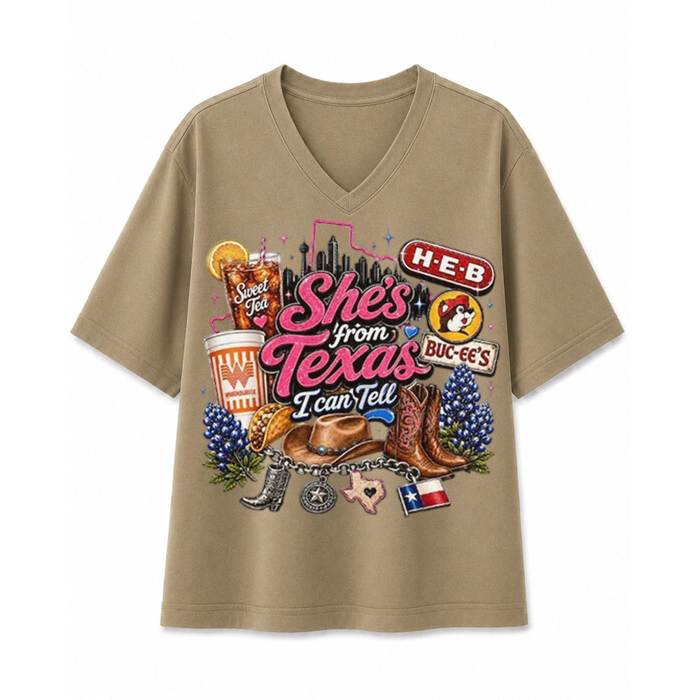 She's From Texas I Can Tell Tee Southern State Pride Gift