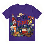 She's From Texas Tour Cowgirl Boots Tacos And Soda Unisex Travel T-shirt