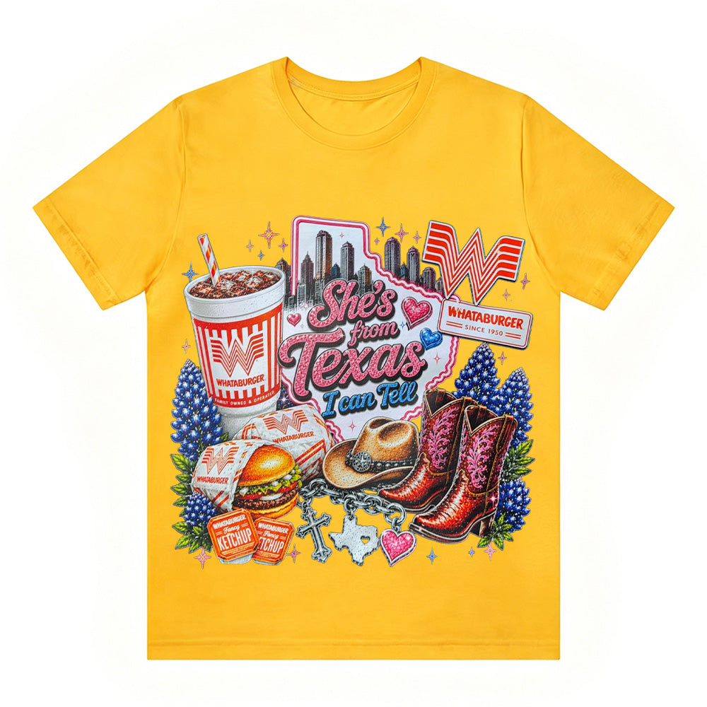 "She's From Texas I Can Tell" Texas T-shirt