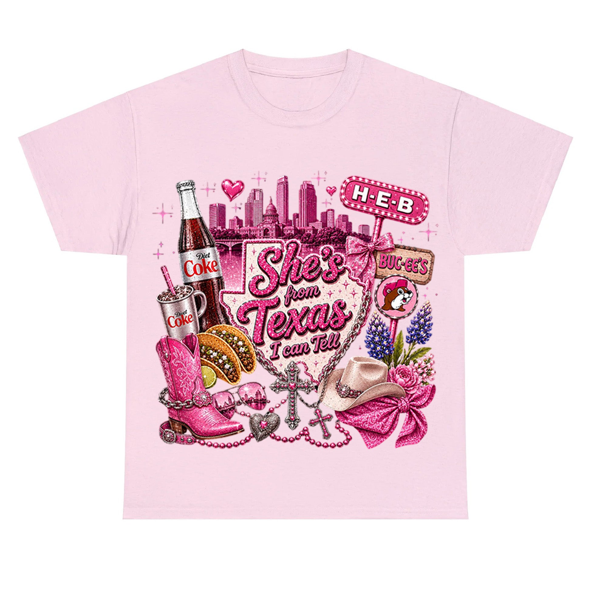 She's From Texas I Can Tell  Western Cowgirl T-shirt Texas Lover Gift