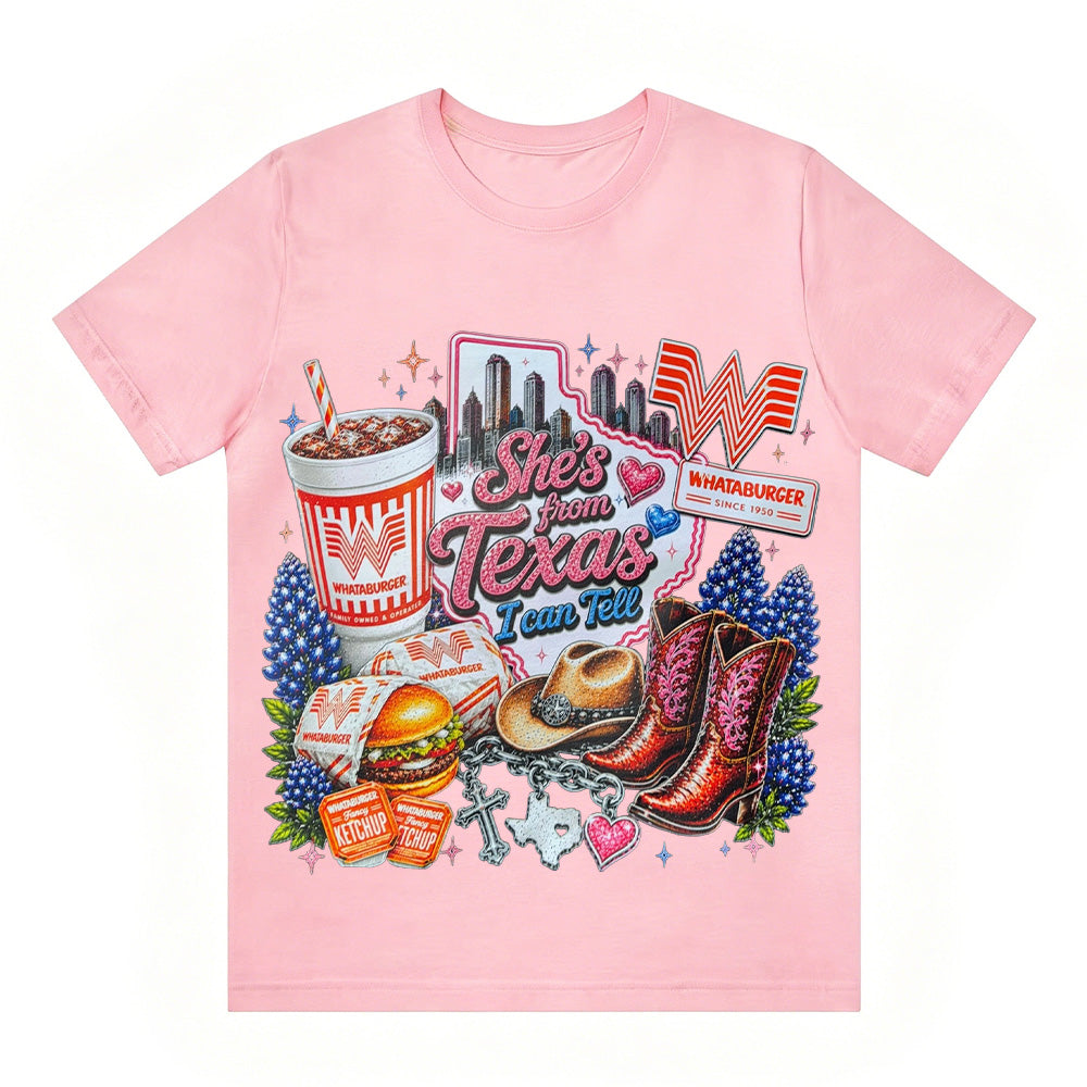 "She's From Texas I Can Tell" Texas T-shirt