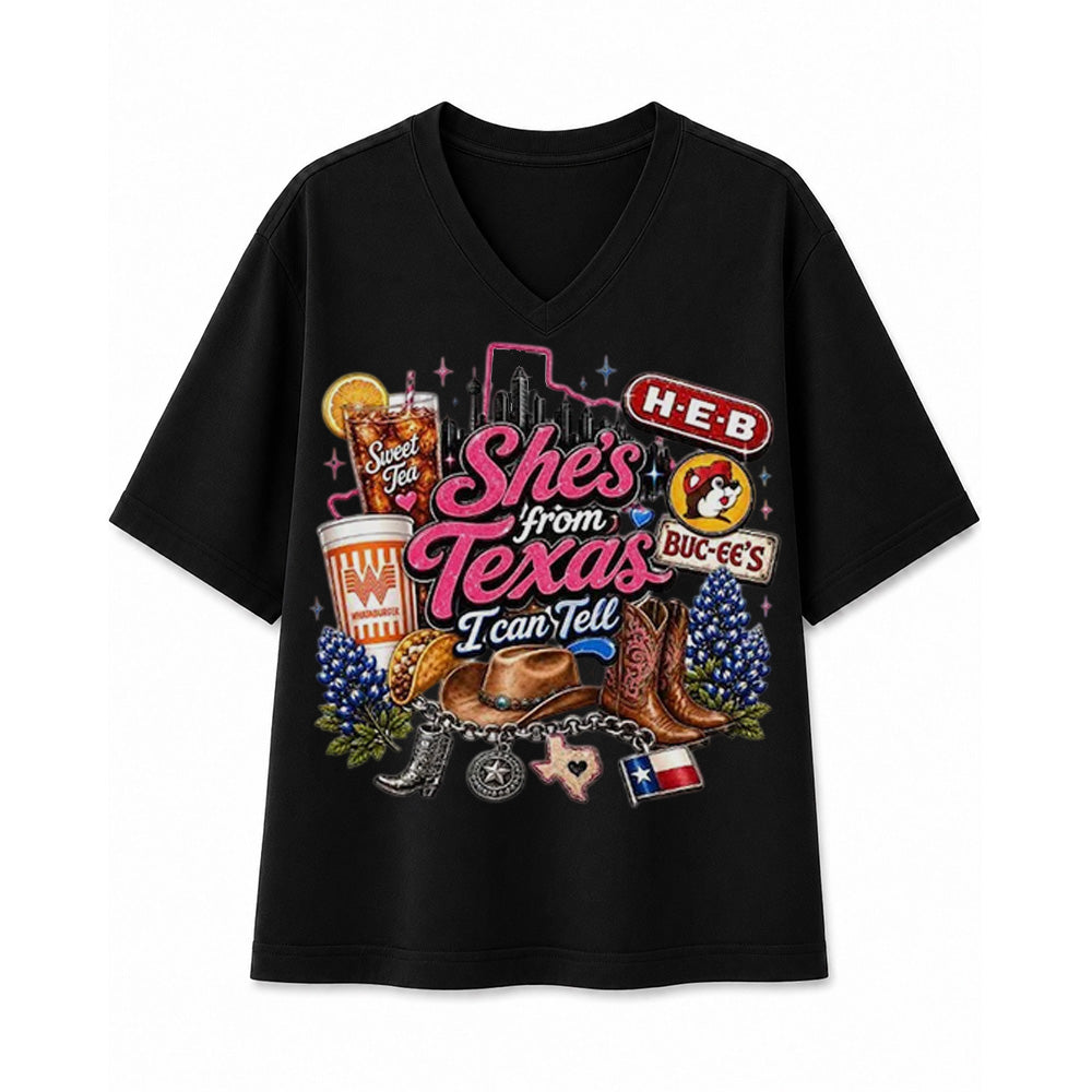 She's From Texas I Can Tell Tee Southern State Pride Gift