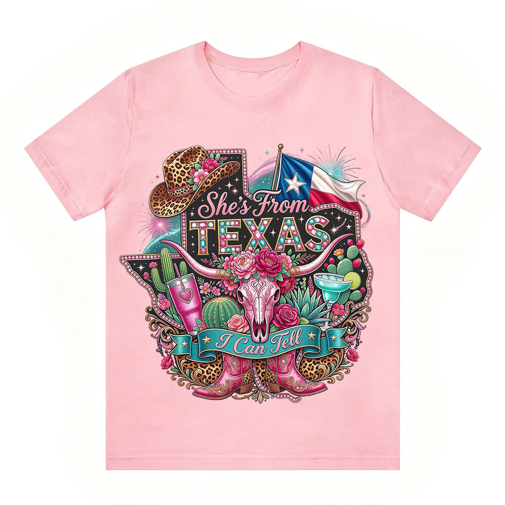 "She's From Texas I Can Tell" Unisex Texas Residents T-shirt